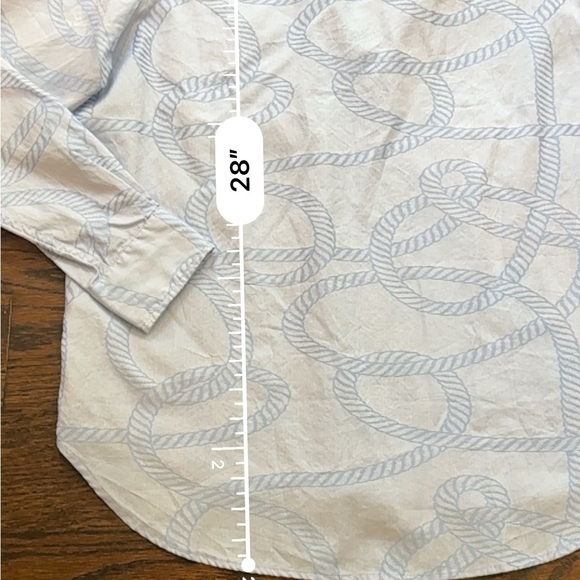 Frank & Eileen Sky Blue Rope Print Shirt - Picture 9 of 10